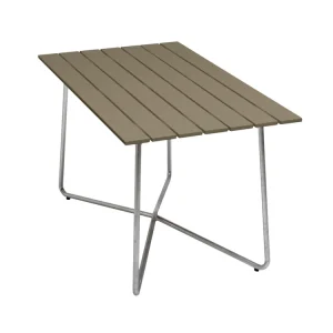 Bord B25A - Ljusgrön lackad ek/galvat 120 x 70 cm från Grythyttan Stålmöbler- Bra Möbler Reapris