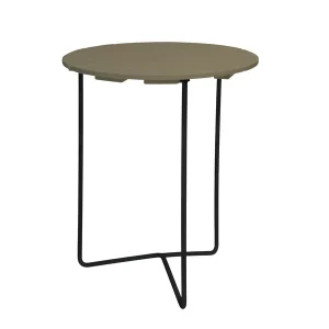 Utförsäljning Bord 6B - Ljusgrön lackad ek/svart 60 cm från Grythyttan Stålmöbler- Bra Möbler