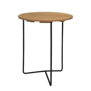 Bord 6B - Oljad ek/svart 60 cm från Grythyttan Stålmöbler- Bra Möbler Fynd