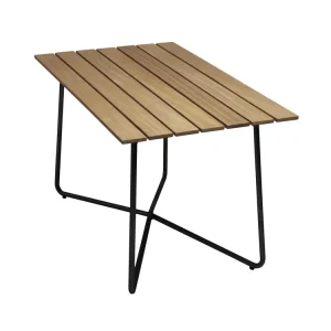 I lager Bord B25A - Oljad ek/svart 120 x 70 cm från Grythyttan Stålmöbler- Bra Möbler