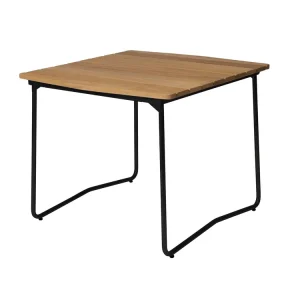 Bord B31 - Oljad ek/svart 84 x 92 cm från Grythyttan Stålmöbler- Bra Möbler Utförsäljning