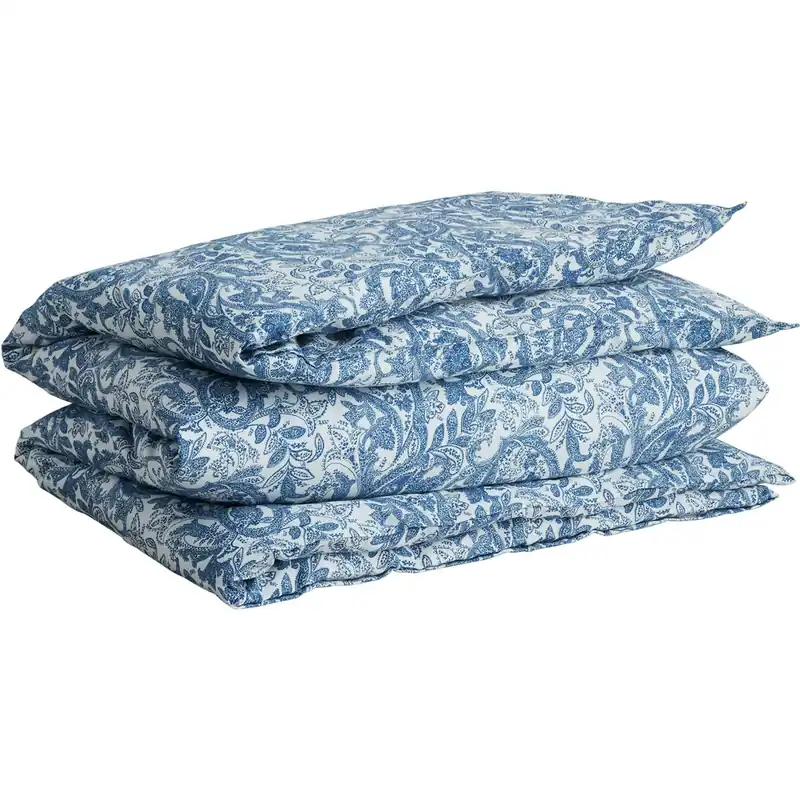 Begränsat antal Porcelain Paisley Påslakan 220x220 cm, Lake Blue