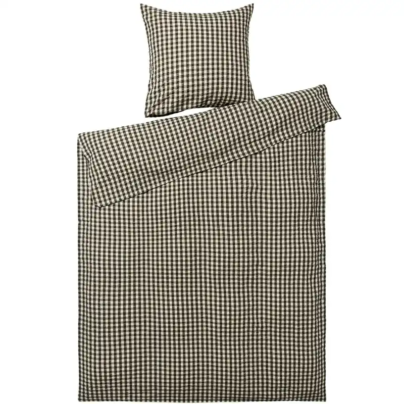 Bæk & Bølge Påslakanset 150x210 + 50x60 cm, Svart / Sand Utförsäljning