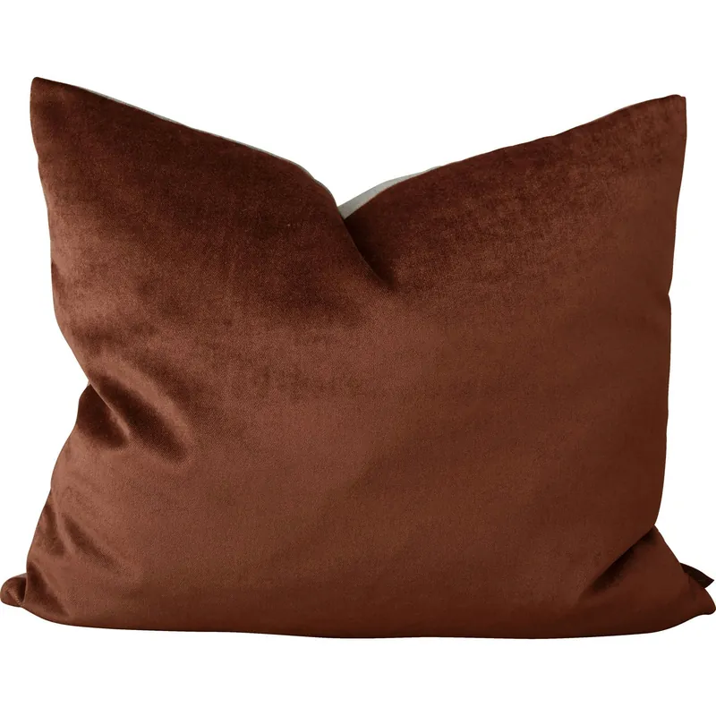 Focus Recycling Linen/Velvet Kudde 50x60 cm, Rust Red Billig