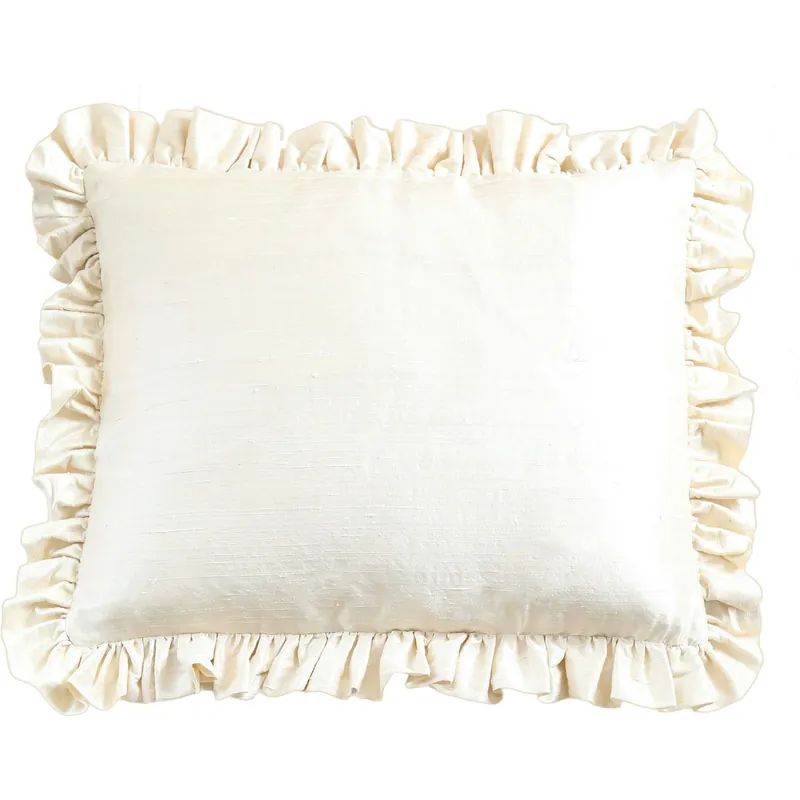 Sänkt pris Ruffle Kudde 50x60 cm, Creme