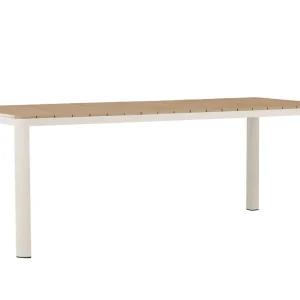 Fri frakt Etna matbord - Beige/trälook 210 x 90 cm från Venture Design- Bra Möbler