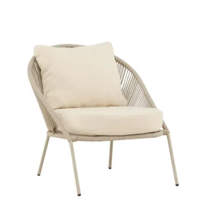 Rabatter Lindos loungefåtölj - Beige från Venture Design- Bra Möbler