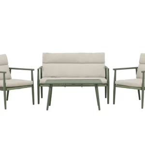 Mazzaro soffgrupp - Green 2-sitssoffa, 2 fåtöljer & bord 90 x 52 cm från Venture Design- Bra Möbler Nyhet