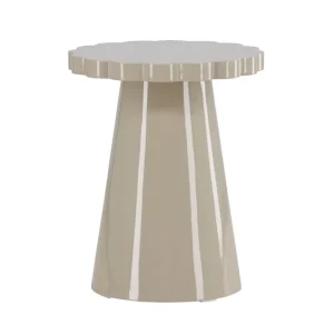 Krull sidobord - Beige 45 cm från Venture Design- Bra Möbler Populär