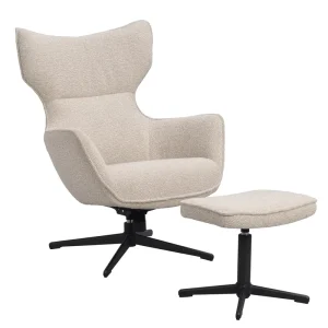 Jenkins fåtölj - Beige/svart från Rowico Home- Bra Möbler Kampanjpris