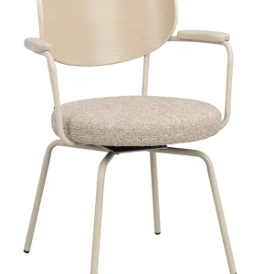 Kampanj Merrick matstol - Mörkbeige/vitpigmenterad/beige från Rowico Home- Bra Möbler