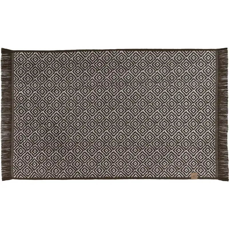 Begränsat antal Morocco Badrumsmatta 50x80 cm, Off-white / Chocolate