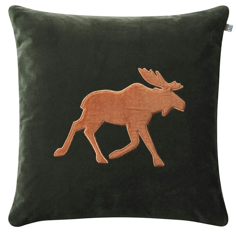 Begränsat antal Moose Kuddfodral 50x50 cm, Skogsgrön