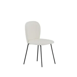 Punsch matstol - Cream/svart från Venture Design- Bra Möbler Sista chansen
