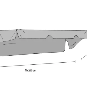 Olbia hammocktak - Grå 200 x 130 cm från Brafab- Bra Möbler Beställ idag