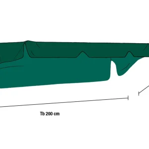 Olbia hammocktak - Grön 200 x 130 cm från Brafab- Bra Möbler Begränsad tid
