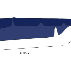 Nedsatt pris Olbia hammocktak - Blå 200 x 130 cm från Brafab- Bra Möbler