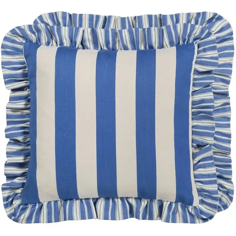 Berkeley Stripe Kudde 43x43 cm, Cobalt Kampanjpris