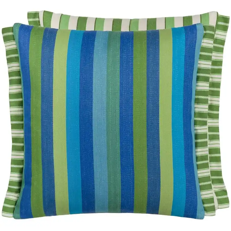 Cork Street Stripe Kudde 43x43 cm, Cobalt Nyhet