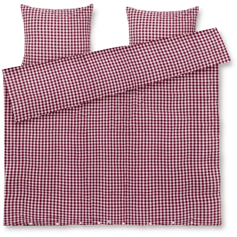 Bæk & Bølge Påslakanset 200x220 cm, Rosa / Plommon Lägg i varukorgen