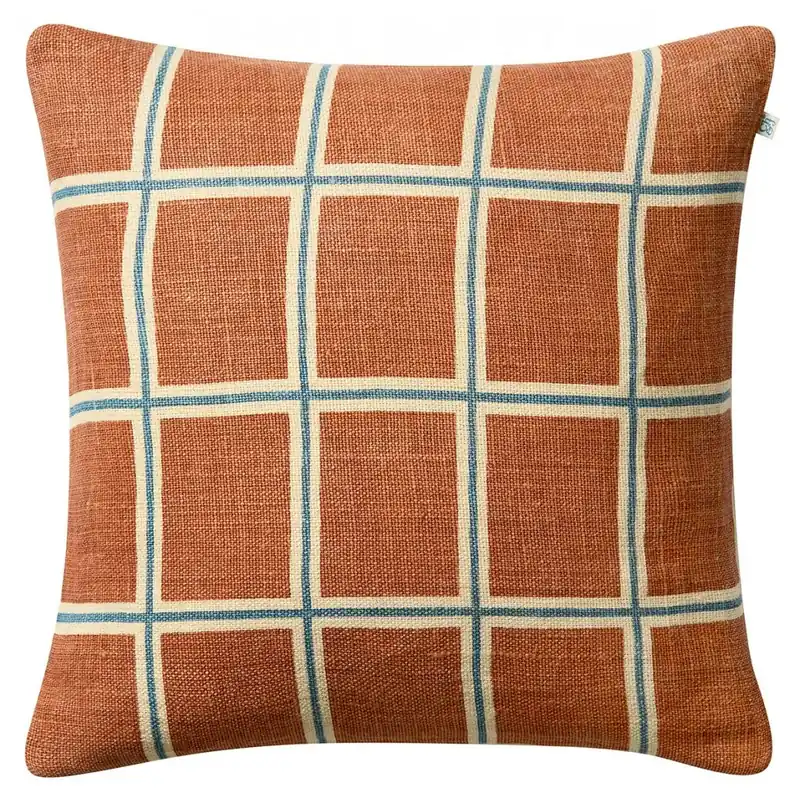 Beställ idag Raha Kuddfodral 50x50 cm, Apricot Orange / Sky Blue