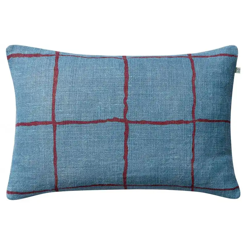Billig Chakra Kuddfodral 40x60 cm, Dusty Blue / Ruby