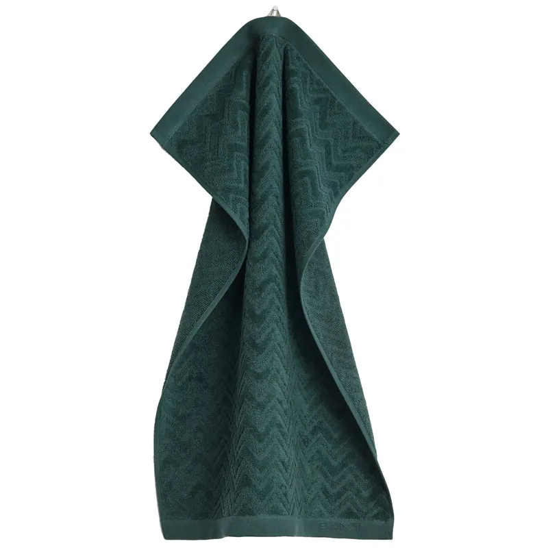 Jacquard Herringbone Towel 30X50, Faded Brick Handduk 30x50 cm, Tartan Green Sänkt pris