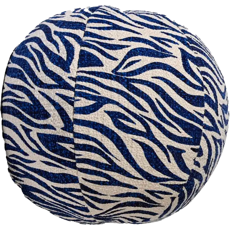 Beställ nu Anima Kudde Rund Zebra, Blå