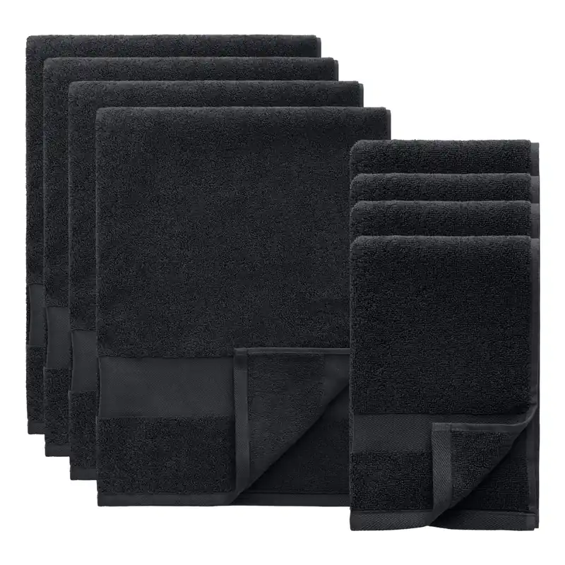 Alva Handduksset 50x70 + 70x140 cm 8-pack, Mörkblå I lager