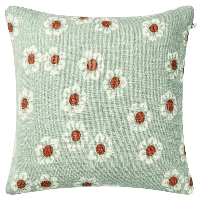 Fynd Amina Kuddfodral 50x50 cm, Aqua / Apricot Orange