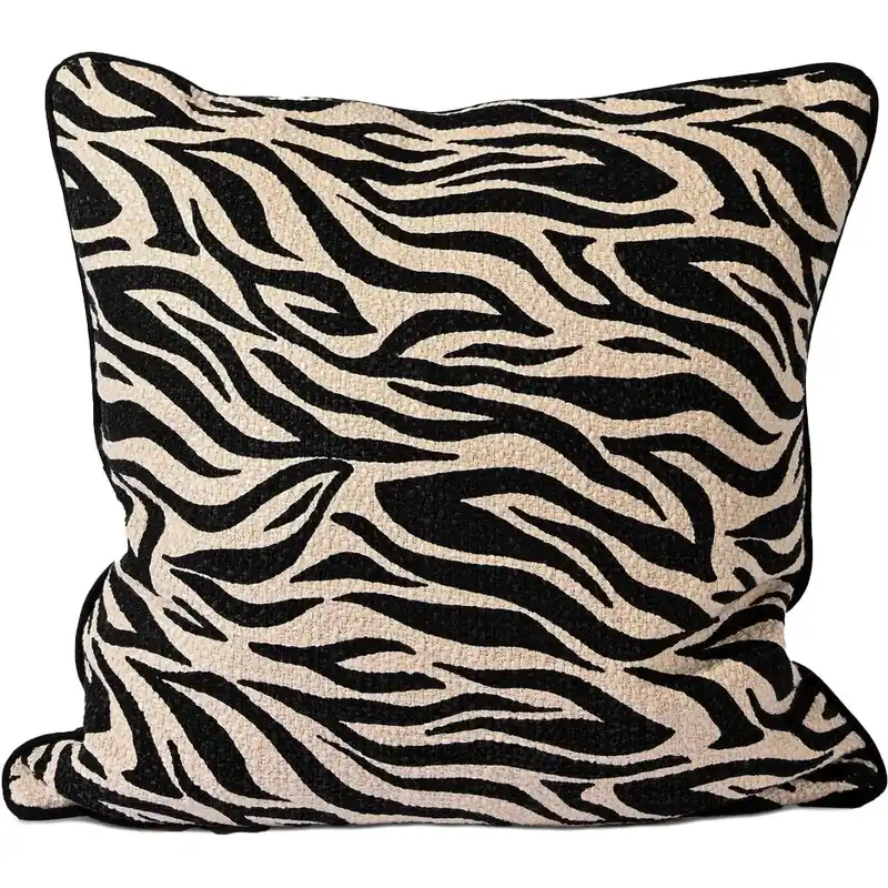 Anima Zebra Kudde 50x50 cm, Svart Kundfavorit