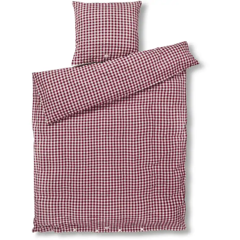 Bæk & Bølge Påslakanset 140x220 cm, Rosa / Plommon Bästa pris
