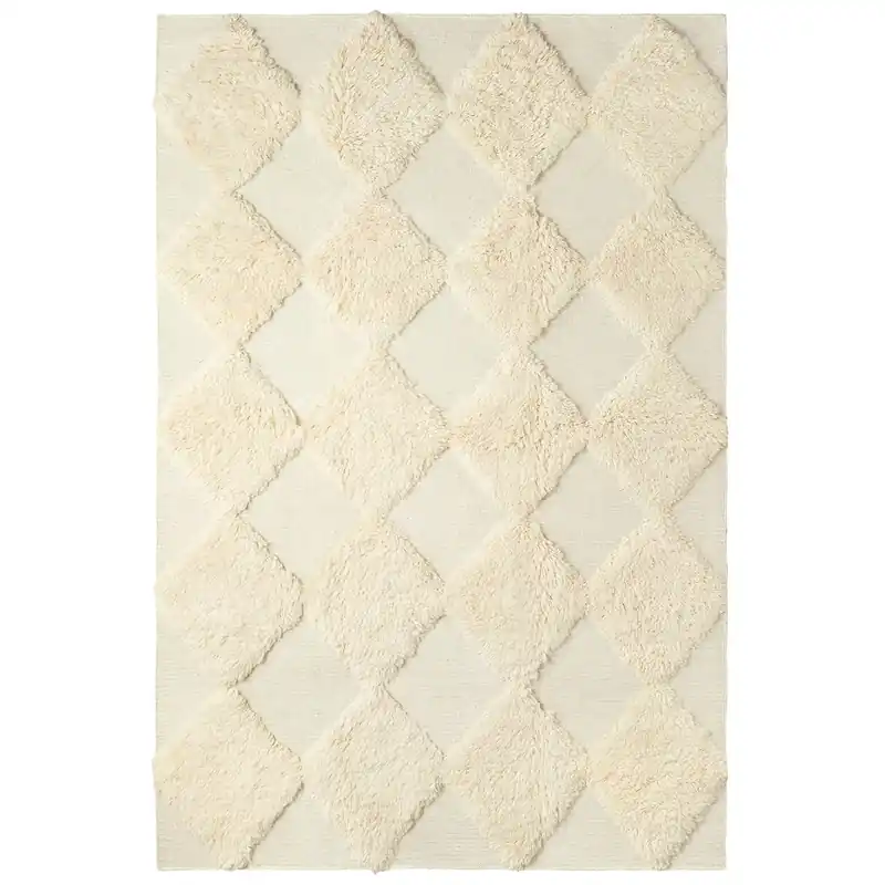 Chess Rya Rug White Beställ nu
