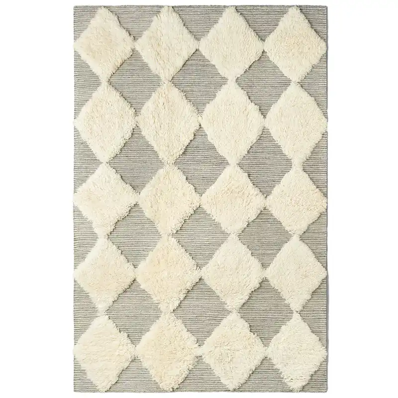 Fri frakt Chess Rya Rug Grey