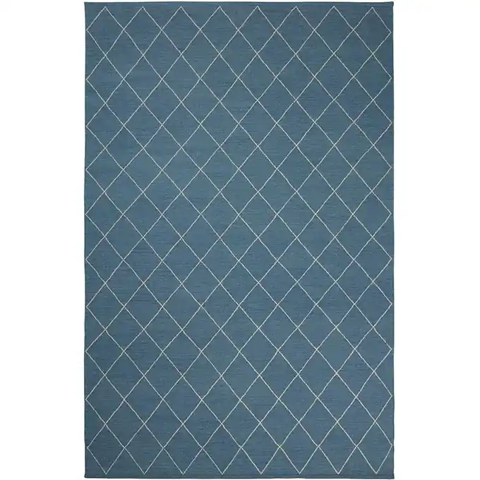 Billigare Diamond Matta 230x336 cm, Heaven Blue/Off White