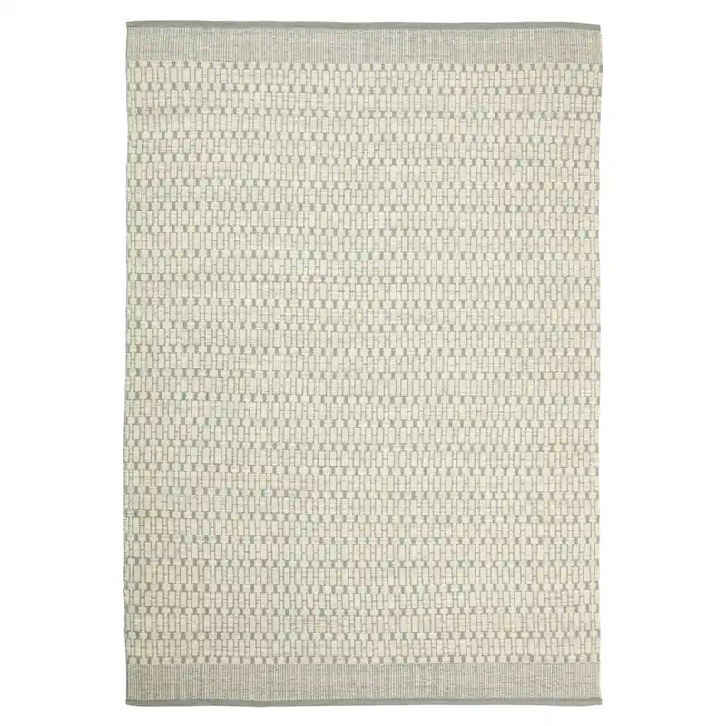 Dhurry Wool Mahi Matta 170x240 cm, Off White/Light Grey Nyhet