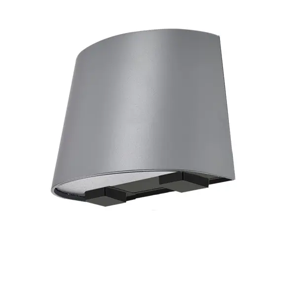 Nedsatt pris Mini Vägg Led Aluminiumgrå Med Två Uttag Ip44