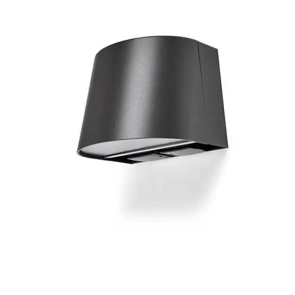 Mini Vägg Led Antracit Med Två Uttag Ip44 Expressleverans