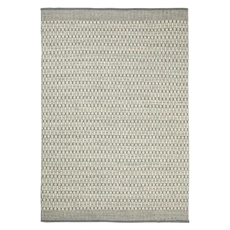 Dhurry Wool Mahi Matta 80x250 cm, Off White/Grey Trygg betalning