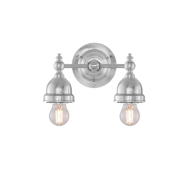Bergman Vägglampa, Fast Montage Ip21, Nickel, Exkl. Glas Utförsäljning