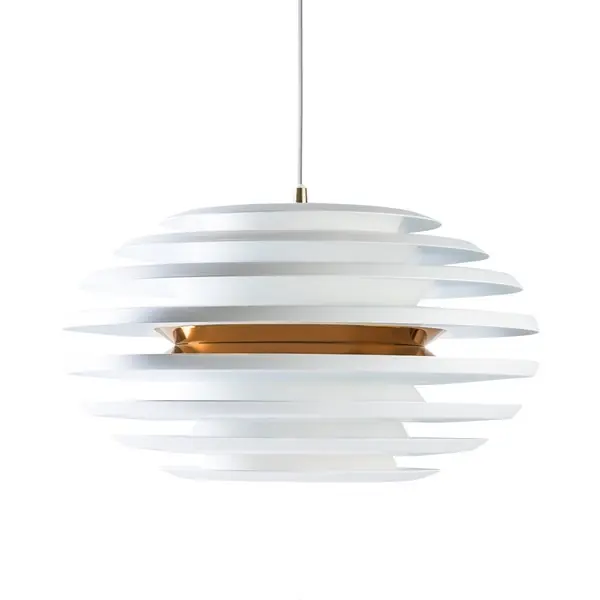 Bästa pris T1082 Ellipse Taklampa Mattvit/Mässing 50Cm