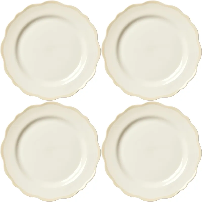 Bästa pris Fleur Assiett 21 cm 4-pack, Sand