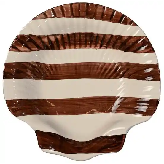 Armona Tallrik 23,5 cm, Vit / Mörkbrun Fynd