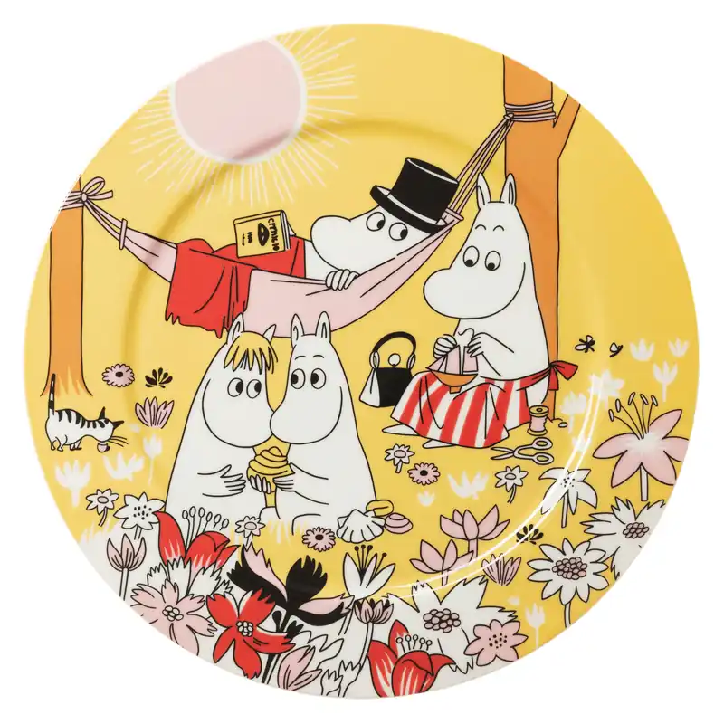 Bästa pris Moomin Serveringstallrik 30 cm Familjemys, Gul