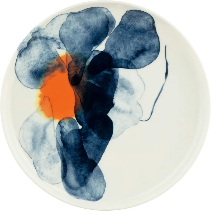 Beställ idag Valssi Tallrik 25 cm, Vit / Blå / Orange