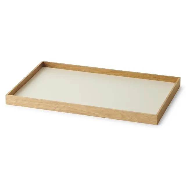 Nedsatt pris Frame Bricka Medium Ek/Beige