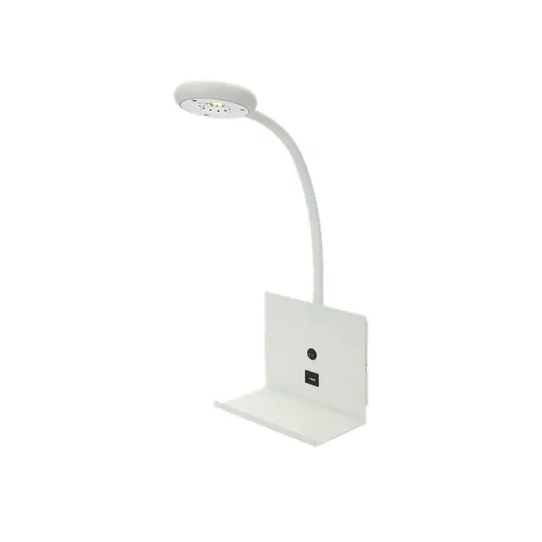 ZET sänglampa m. USB laddare, vit Populärt val