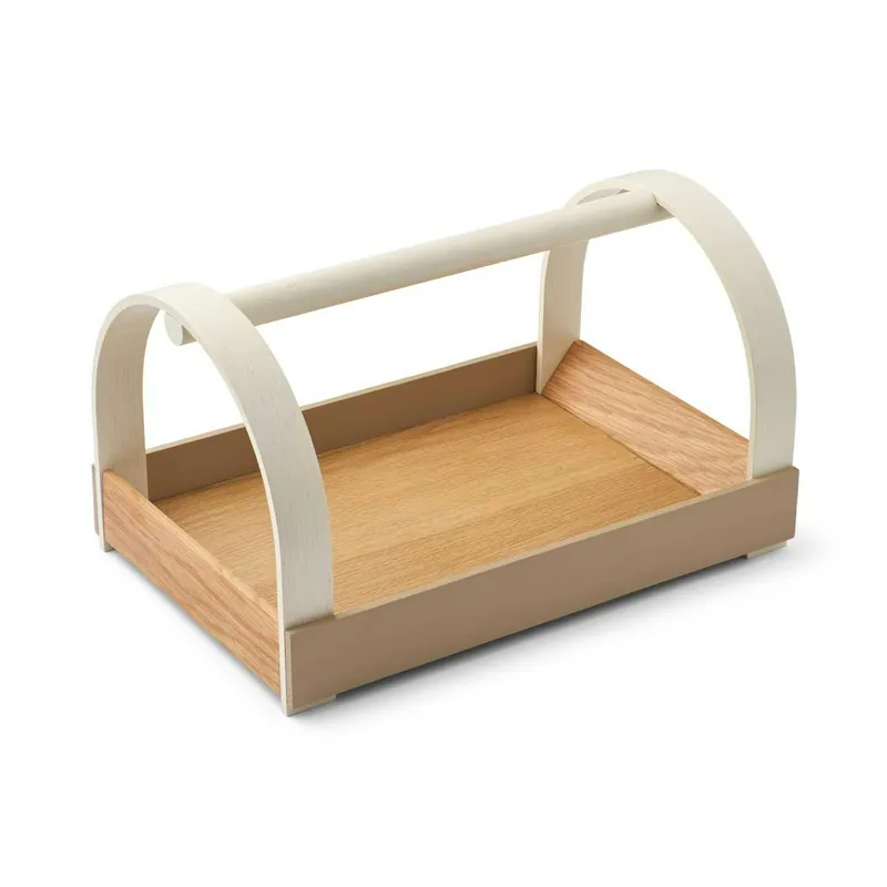 Kydo Bricka, Ek / Vit / Beige Sänkt pris