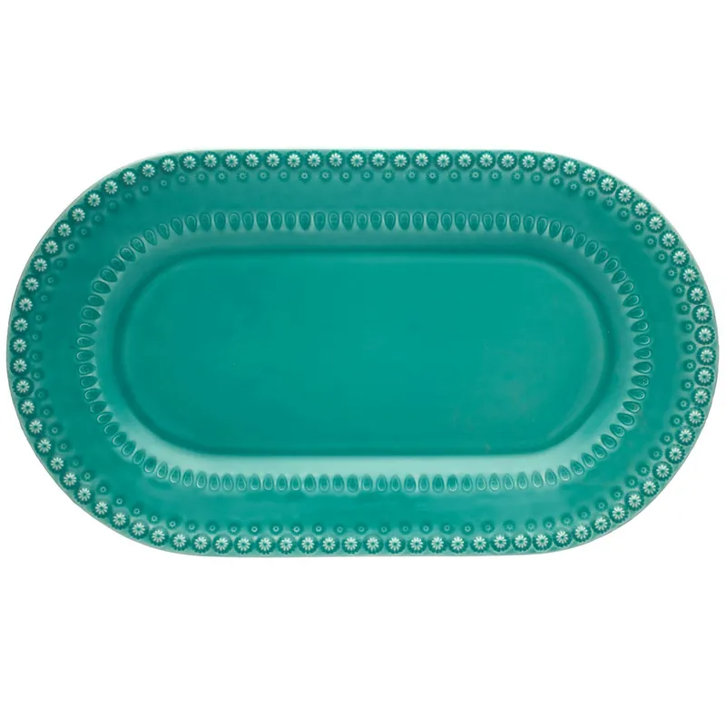 Billigare Fantasy Serveringstallrik 45 cm, Turkos