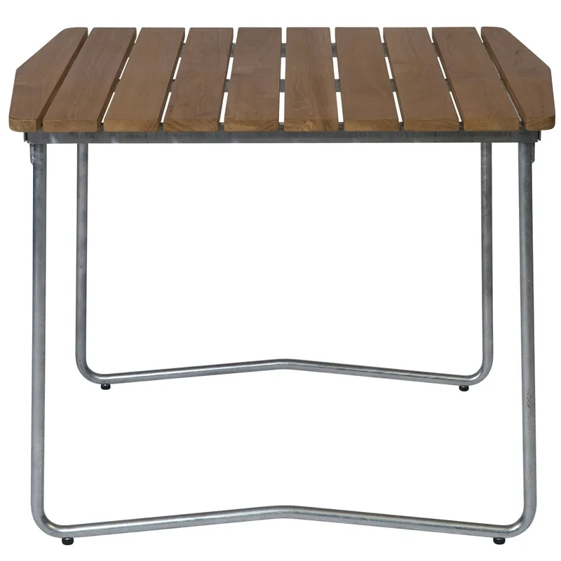 B31 Bord 84x92 cm, Obehandlad Teak / Varmförzinkat Stål Populärt val